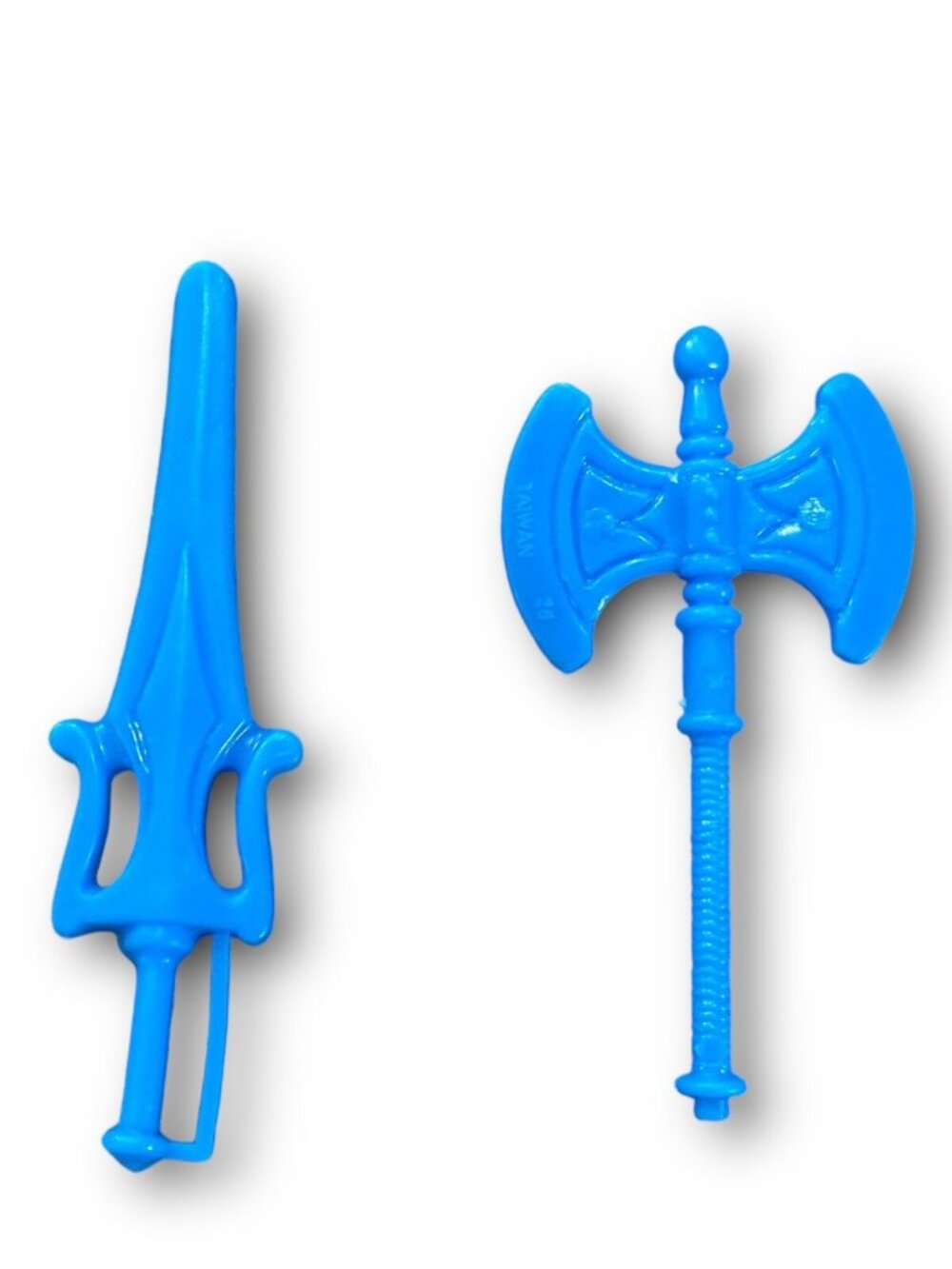 He-Man Axe & Sword Blue Weapon Set Masters Of The Universe Vintage Motu 1981